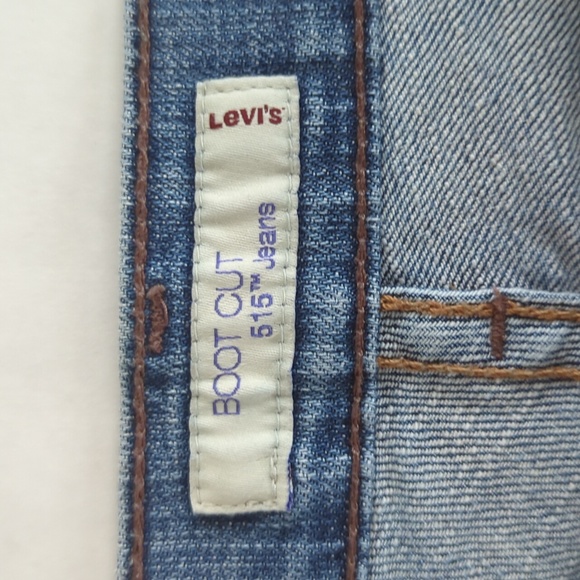 Levi's 515 Boot Cut Jeans 4M Blue Pockets - Picture 3 of 16